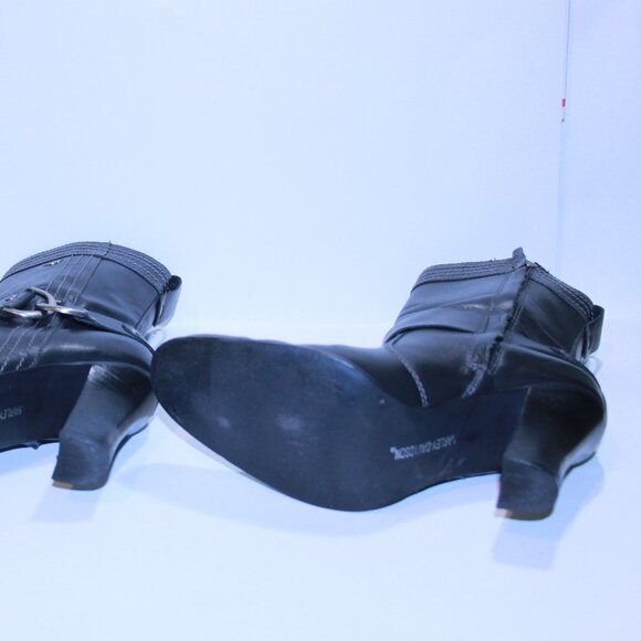 Harley Davidson Women's Leather Boots Side Zip 85050 Motorcycle High Heels 7.5 - Picture 6 of 7